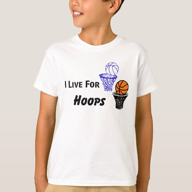 I Live For Hoops Boys Tee (Front)