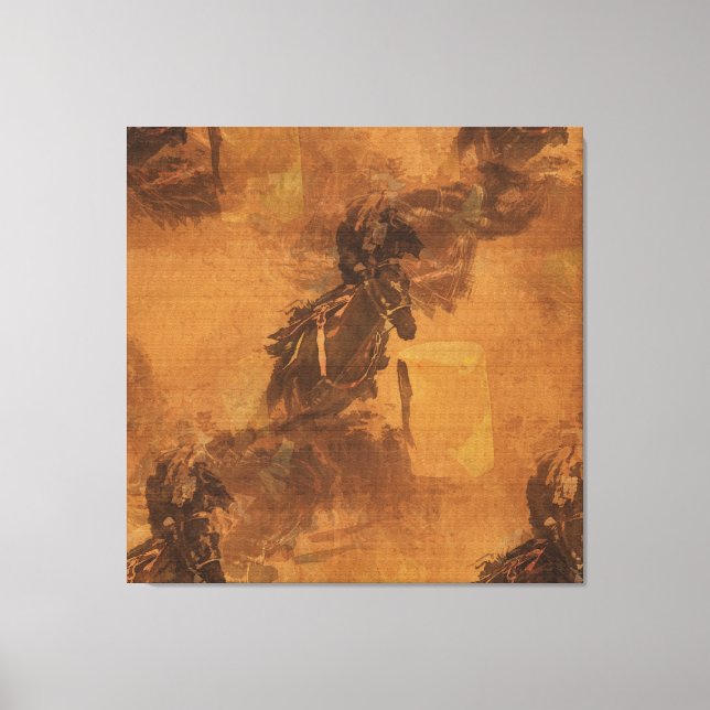 I Live To Barrel Race - Rodeo Event   Canvas Print (Front)