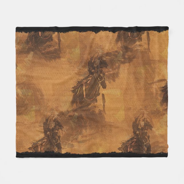 I Live To Barrel Race - Rodeo Event   Fleece Blanket (Front (Horizontal))