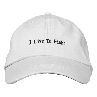 I Live To Fish Baseball Style Cap