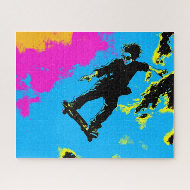 I Live To Fly - Skateboarder Jigsaw Puzzle (Horizontal)