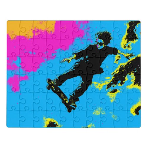 I Live To Fly _ Skateboarder Jigsaw Puzzle