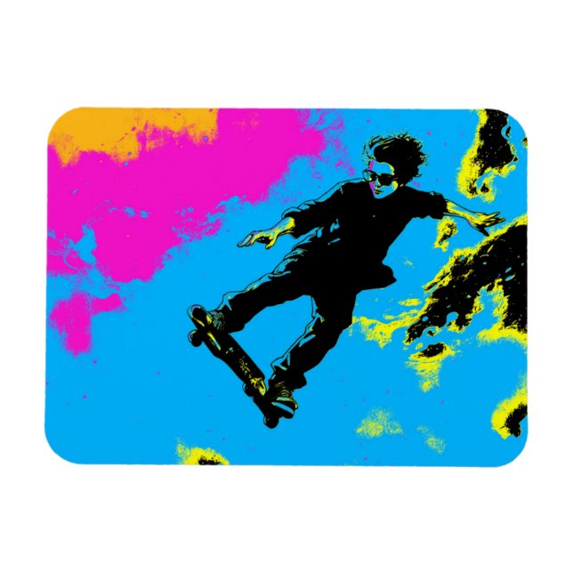 I Live To Fly - Skateboarder Magnet (Horizontal)