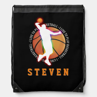 I LIVE TO PLAY BASKETBALL | Sport Gift Drawstring Bag