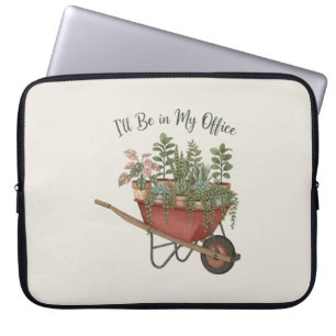 I’ll Be in My Office Funny Plant Lover Quote Laptop Sleeve