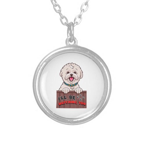 I ll be Watching You Silver Plated Necklace