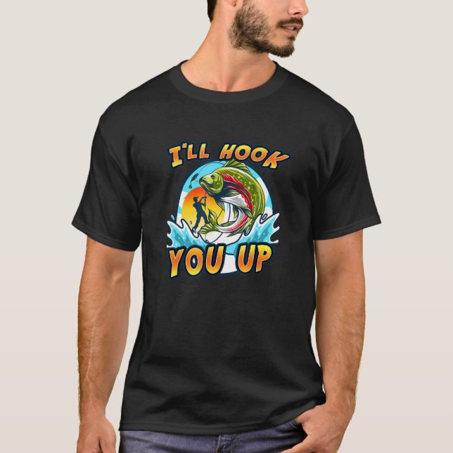 I`ll Hook You Up  Angel Fishing T-Shirt (Front)