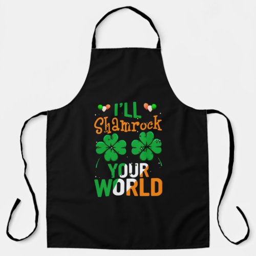 i_ll shamrock your world st patrick_s day apron