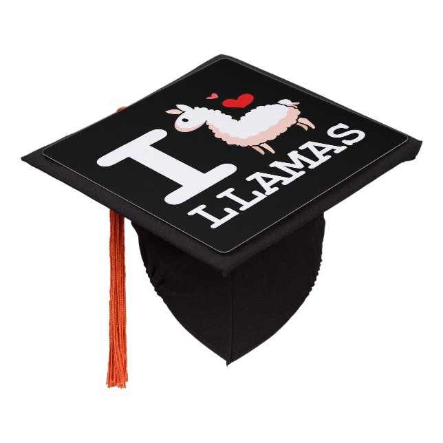 I Llama Llamas Graduation Cap Topper (Angled)