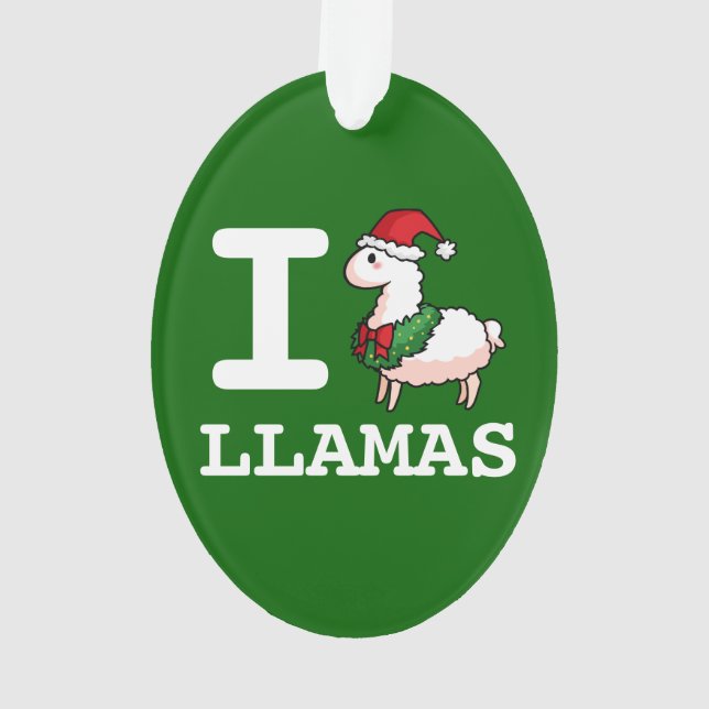 I Llama Llamas Ornament (Back)