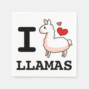 I Llama Llamas Paper Napkins