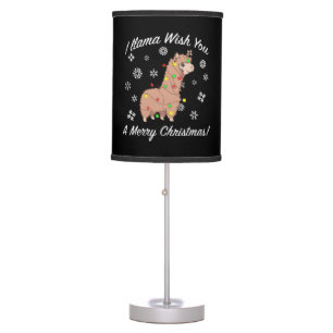 I Llama Wish You A Merry Christmas Llama Christmas Table Lamp