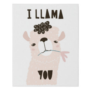 I Llama You Faux Canvas Print
