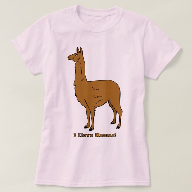 I Llove Llamas! T-Shirt (Design Front)