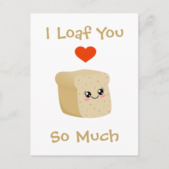I Loaf You Postcard (Front)