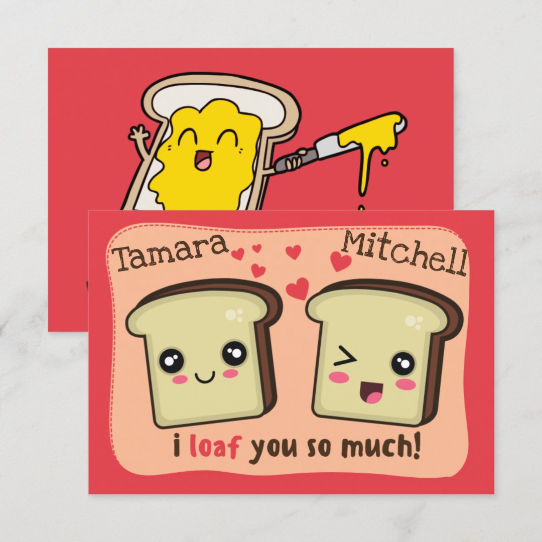 I Loaf You So Much Kawaii Love Valentine's Day Card Zazzle