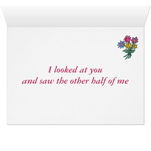 I Looked At You And Saw The Other Half Of Me (Inside Horizontal (Bottom))