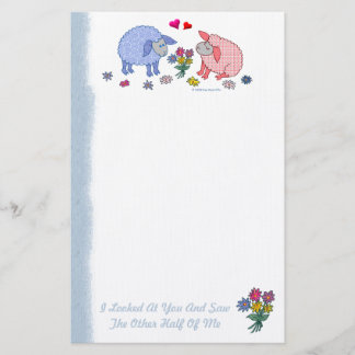 I Looked At You And Saw The Other Half Of Me Stationery