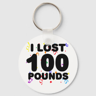 I Lost 100 Pounds Party Keychain
