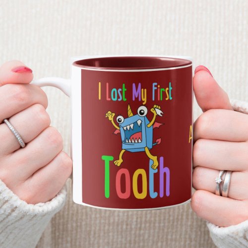 I Lost My First Tooth Cute Boxy Monster  Mug