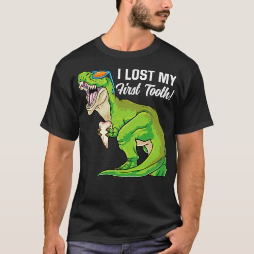 I Lost My First Tooth Dinosaur Baby Teeth Out Fair T_Shirt