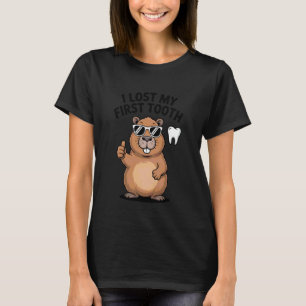 I Lost My First Tooth Kids Tooth Fairy Funny Capyb T-Shirt