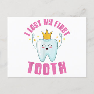 I Lost My First Tooth Teeth Out Kids Gift Holiday Postcard