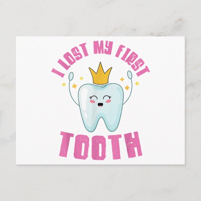 I Lost My First Tooth Teeth Out Kids Gift  Holiday Postcard (Front)