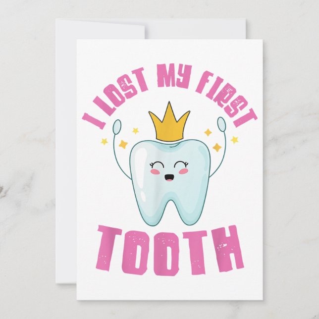 I Lost My First Tooth Teeth Out Kids Gift  Invitation (Front)