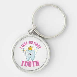 I Lost My First Tooth Teeth Out Kids Gift Keychain