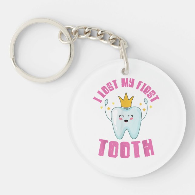 I Lost My First Tooth Teeth Out Kids Gift  Keychain (Front)