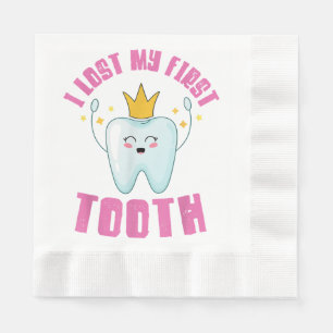 I Lost My First Tooth Teeth Out Kids Gift Napkins