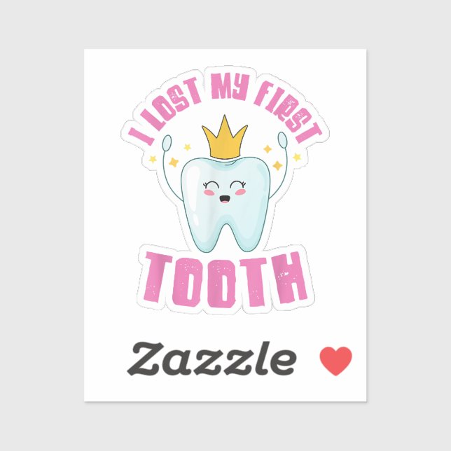 I Lost My First Tooth Teeth Out Kids Gift  Sticker (Sheet)