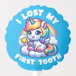 I Lost My First Tooth Unicorn Tooth Fairy Balloon
