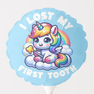 I Lost My First Tooth Unicorn Tooth Fairy Balloon