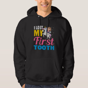 I Lost My First Tooth Unicorn Tooth Fairy Girls Hoodie