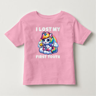I Lost My First Tooth Unicorn Tooth Fairy Toddler T-shirt