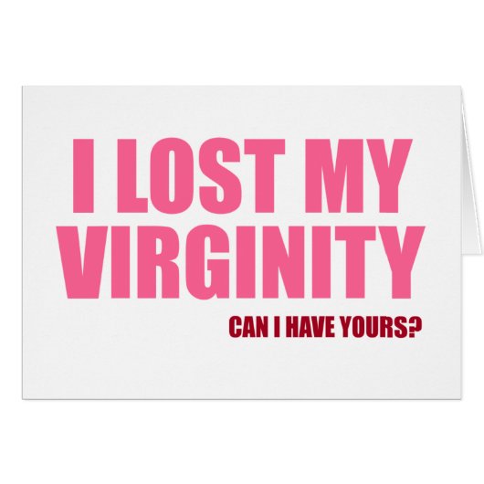 I lost my virginity cards (Front Horizontal)