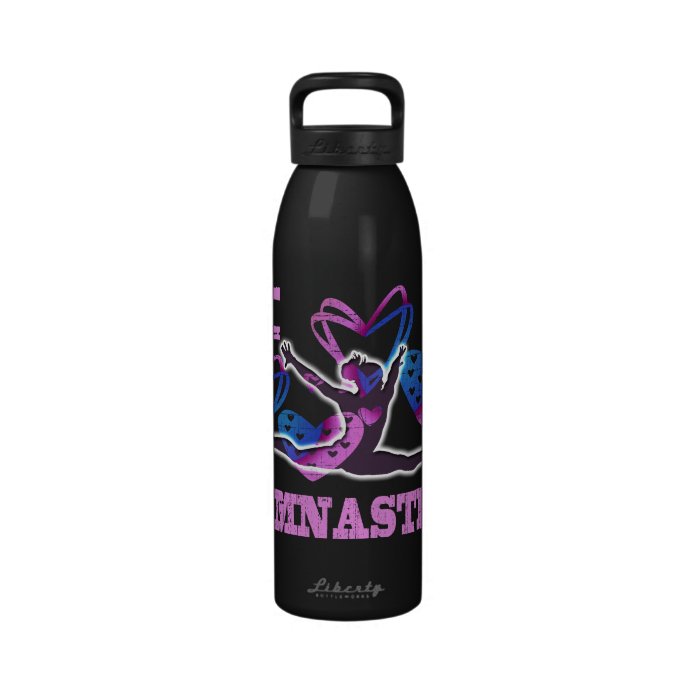 I Lotsa Hearts Gymnastics Water Bottle
