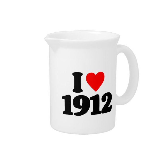 I LOVE 1912 DRINK PITCHER