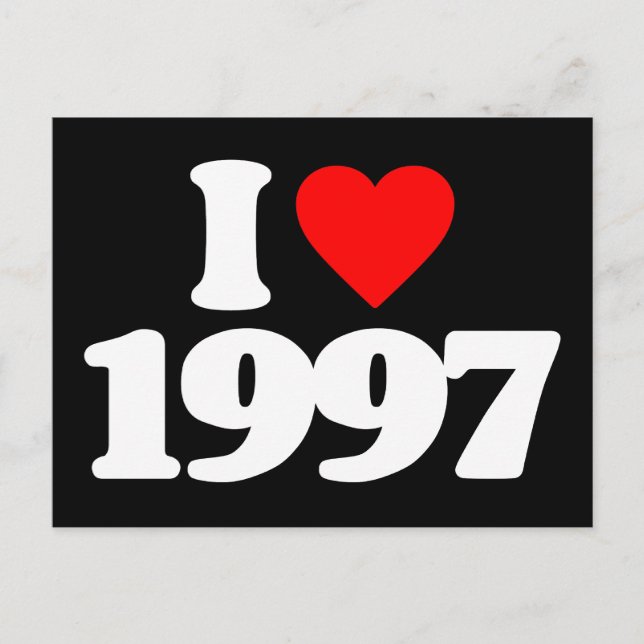 I LOVE 1997 POSTCARD (Front)