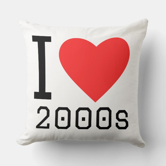 I love 2000s throw pillow (Front)