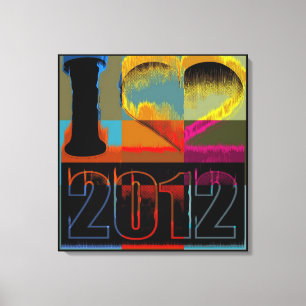 I love 2012 - Fine Art Wrapped Canvas Print
