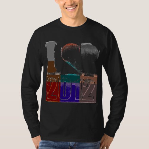 I love 2012 _ Pop Art Vintage _ T_Shirt