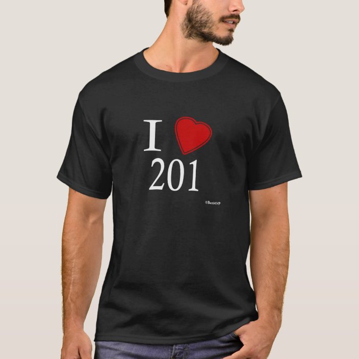 I Love 201 Jersey City T-shirt