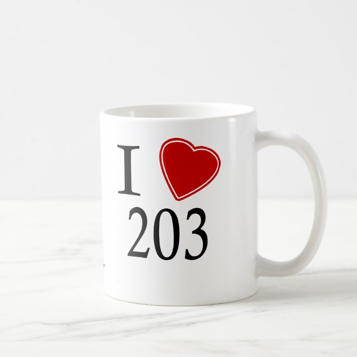 I Love 203 New Haven Coffee Mug