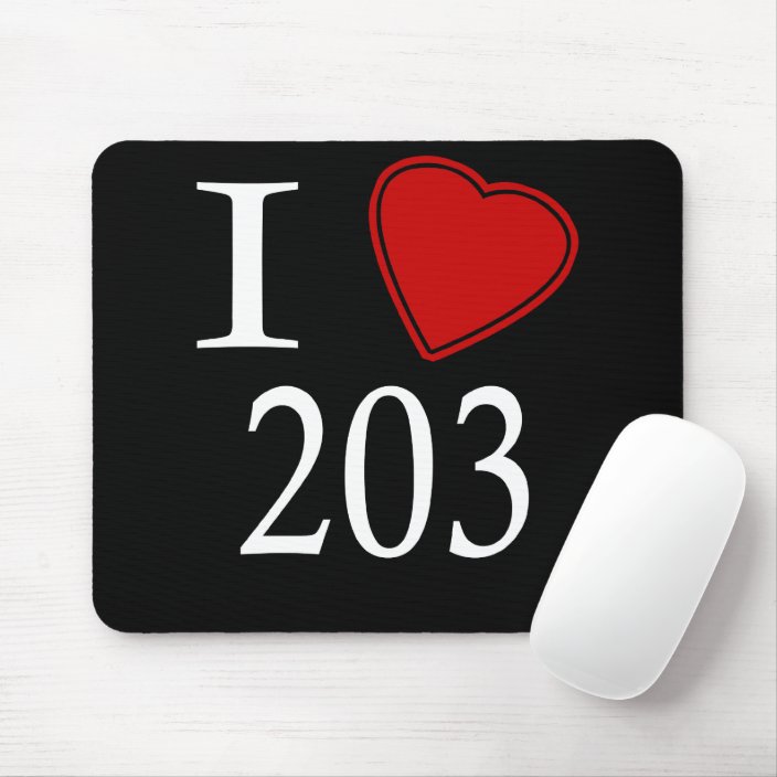 I Love 203 New Haven Mousepad
