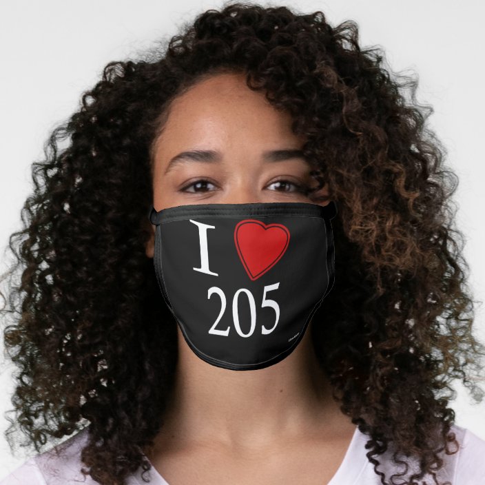 I Love 205 Birmingham Cloth Face Mask
