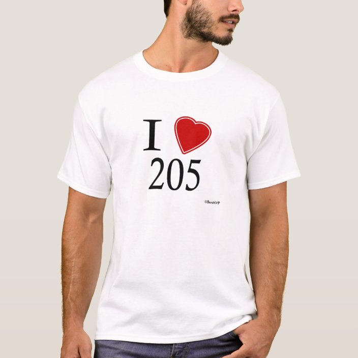 I Love 205 Birmingham Tshirt