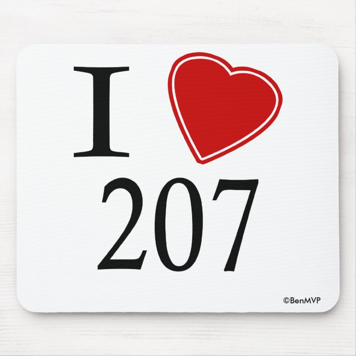 I Love 207 Augusta Mousepad